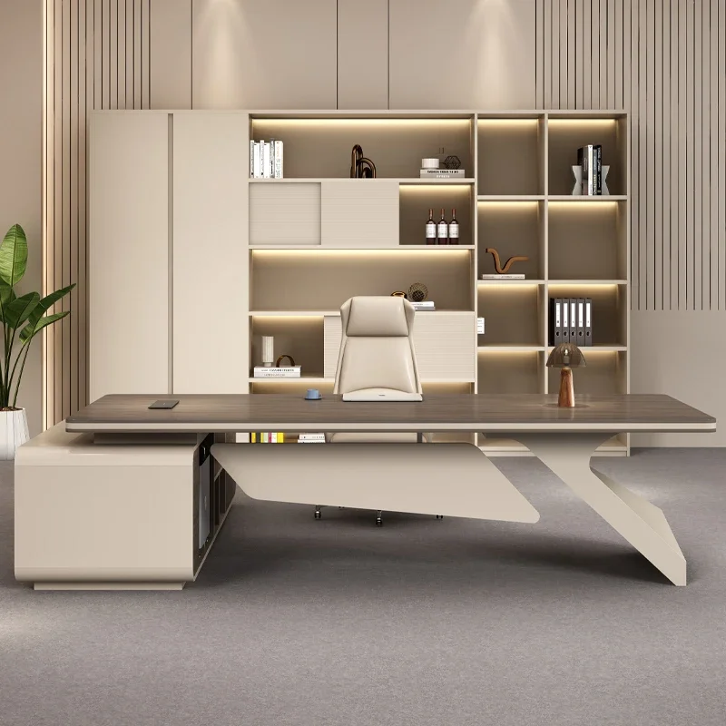 Office Furniture Plan - Biurko gamingowe z szufladami i organizerem,