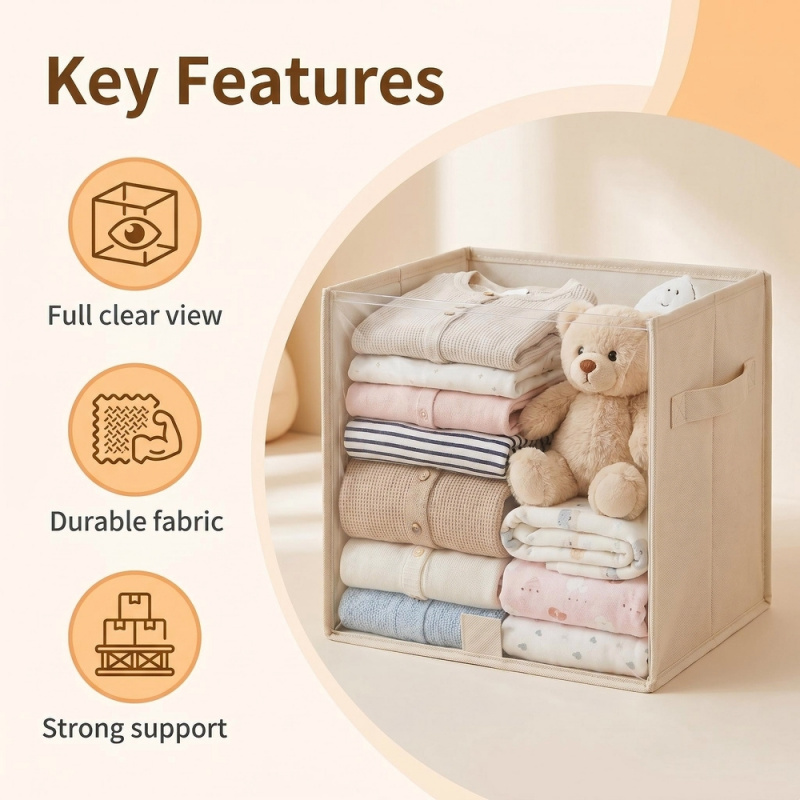 Office Storage Cabinet - Przezroczysty pojemnik z tkaniny PVC do