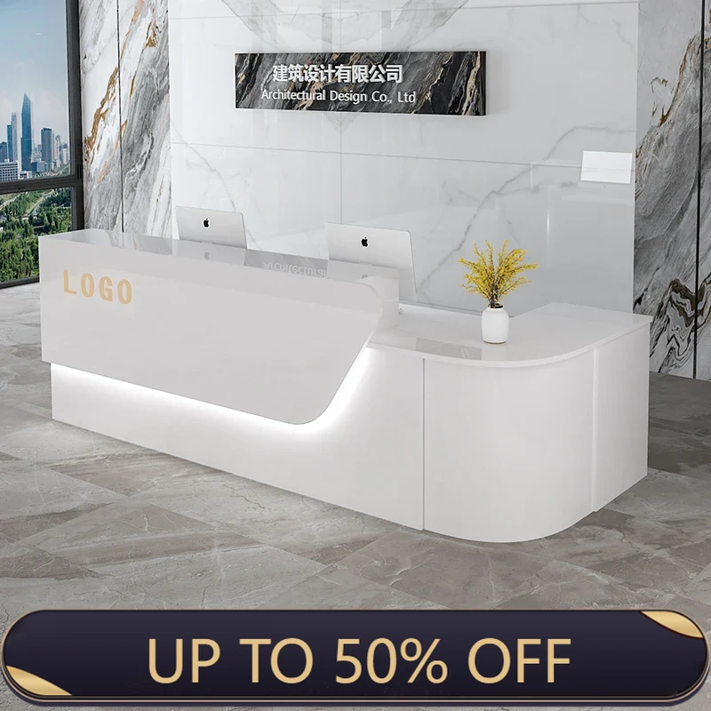 Office Furniture Bali - Luksusowe biurko recepcyjne z miejscem do