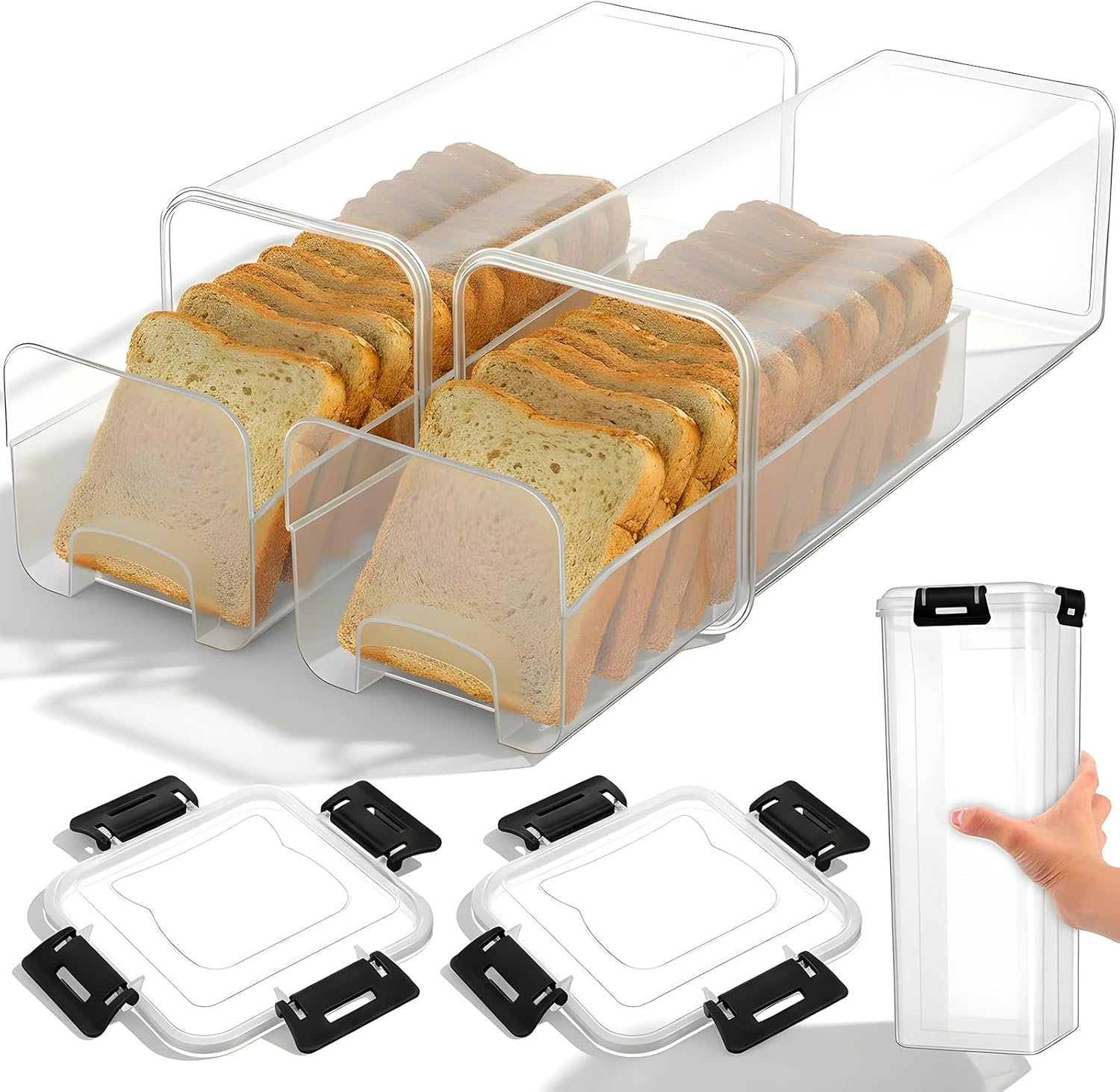 Drawer Organizer Tray - Pojemnik na chleb z hermetycznym wiekiem,