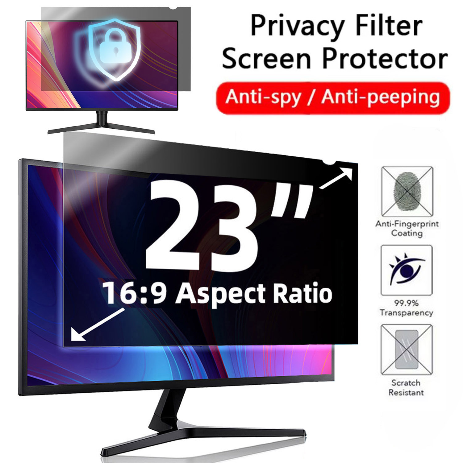Monitor Privacy Filter - 23 cale do komputera filtr ekranu
