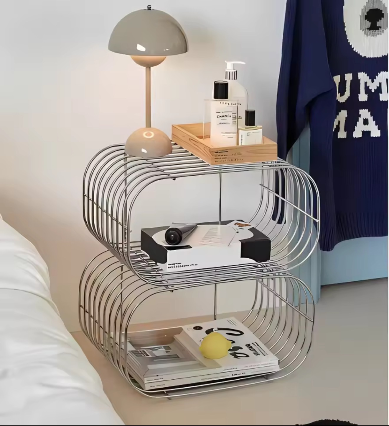 Office Furniture Plan - Metalowa półka ścienna, owalna półka wisząca,