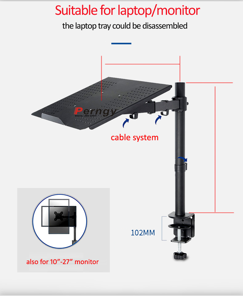 Stojak na laptopa 400mm M051LP – Adjustable Monitor Mount recenzja i cena
