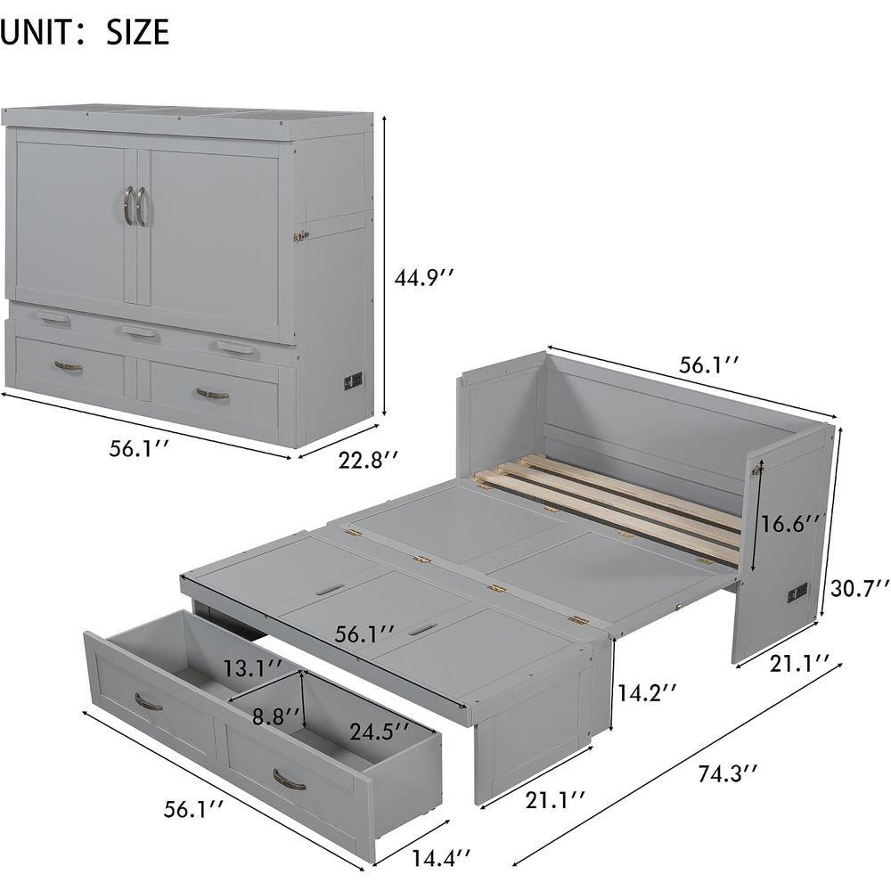 Łóżko Murphy'ego pełnowymiarow – Office Storage Cabinet recenzja i cena
